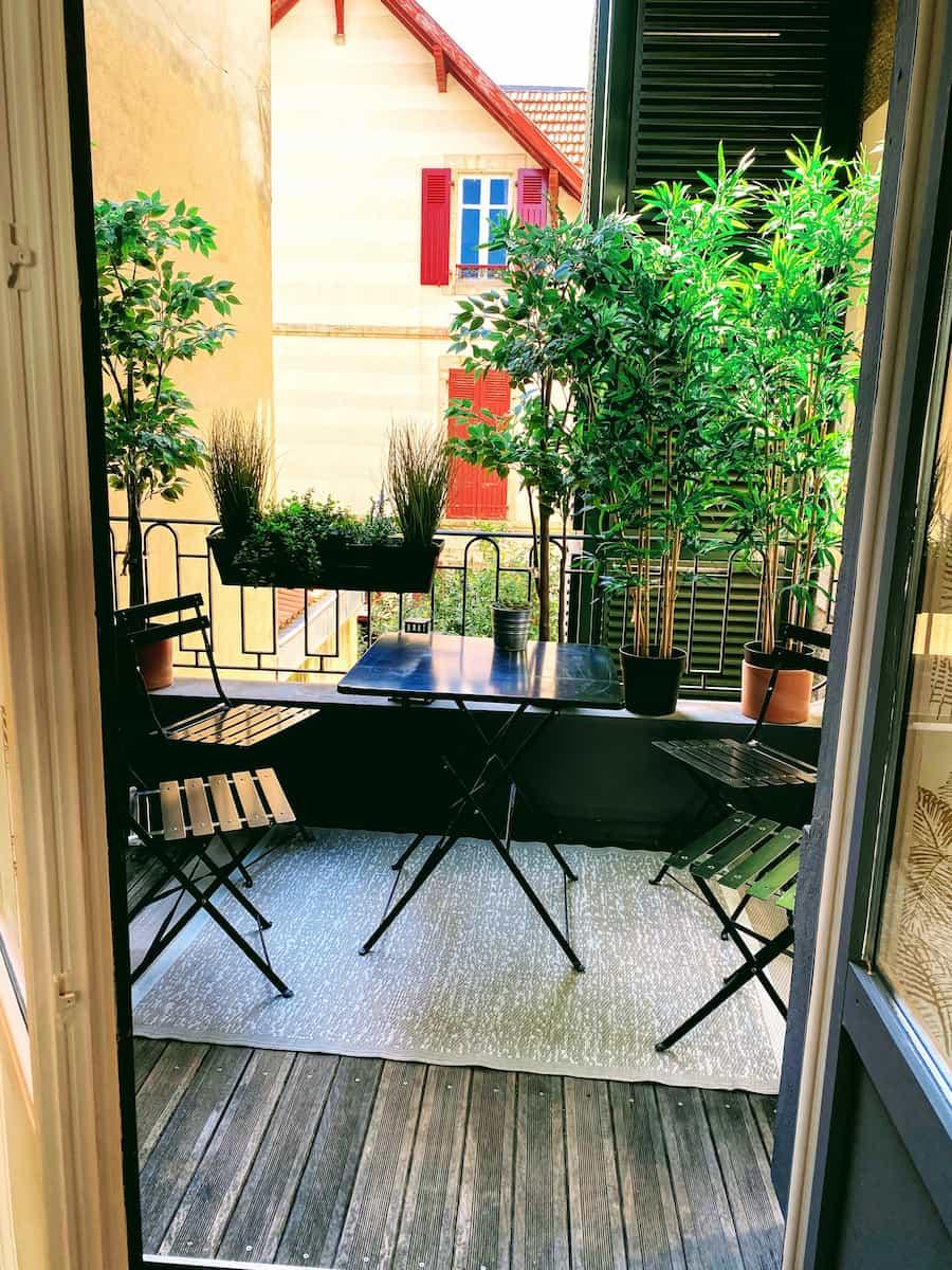 The planted balcony, seen from the living room